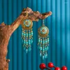 Dangle Earrings Vintage Bohemian Drop Long For Women Rhinestone Heart Flower Enamel Round Boho Ethnic Beaded Handmade Jewelry