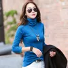 Women's T Shirts HI-FASHION Turtleneck Sweater Women Long Sleeves Knitted Pullovers Sexy Elastic Pull Solid Femme Slim Sweaters Tops