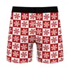 Underpants Men's Xmas Boxers Briefs Christmas Panties Hilarious Underwear 3D Snowman Snowflakes Printed Holiday Boxer Shorts