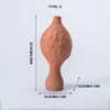 Vase Tingke Creative Imitation Pottery Abstract Shape Vase Modern Minimalist Home Decoration Morandi Color Ceramic Ornaments