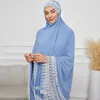 Ubranie etniczne moda muzułmańska Dubaj Arab Arab Ramadan modlitwa dwuczęściowa abaya hiżab długa sukienka koronkowa francuska włoska islamska