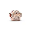 Charms Rose Gold Series 925 Sterling Sier Flamingo Cat Flower Dange Charm Bead Fit Original Pandora Bracelet Des sieraden Drop Dhlks