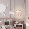 Pendant Lamps Cute Little Girl Lights Princess Room Bedside Lamp Cartoon Modern Children Bedroom Decor Small Suspended