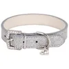 Collari per cani Guinzagli con strass Cuore lucido Pu Collare per animali in pelle Bottone diamantato Cinturino per collo nobile Per cani Forniture per gatti Drop Deliv Dh5Xu