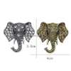 Broches Broches Vintage Strass Éléphant Broche Bronze Animal Pour Femmes Hommes Denim Costume Pull Col Pin Bouton Badge Broche Drop Dhtwi