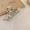 Other Irregular silver Metal Women Hair Claws Hairpin For Girls Ponytail hair clip Barrett Fashion Headdress Hair