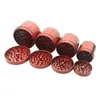 Smoking pipe 4-layer 63mm flat vertical grain zinc alloy smoke grinder