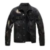 QNPQYX New Mens Jacket bomber jean jackets Causual designer fashionable denim jeans coat skateboard