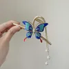 Andere kleurrijke haarklauw voor vrouw Girls Geometrische haarspeld Butterfly Tassel Grap Clip Bekeld Hoofdtooi Haar
