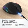 Souris LIZRROT Bluetooth Trackball souris sans fil rechargeable 2.4G USB souris sans fil souris ergonomique pour ordinateur portable tablette PC Mac Android