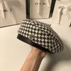 BeanieSkull Caps K244 Womens Hat Beret Fashion Allmatch Houndstooth Female British Retro Octagonal Painter Autumn Kepi 230529