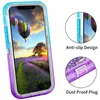 Glitter Quickstand Phone Cases for Iphone 15 14 13 12 11 Pro Max XsMax Xr Xs X 7 8 Plus Fashion Gradient Shockproof Full Protective Cellphone Case Cover