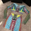 Designer Bikinis Contrast Color Summer Swimsuits Polka Dot Bathing Suit Women Fashion Swimwears Long Sleeved Swimsuit