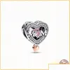 Charms 925 Sterling Silber Pandora Red Ladybug Charm Perlen Geeignet für primitives Armband Damenschmuck Geschenk Drop Delivery Findings Dhizb