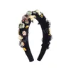 Luxe strass fleur tissu bandeaux mode cheveux accessoires pour femmes tendance fête éponge bandeau cheveux bande fille chapeaux