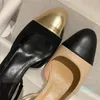 Sandales Femme Cuir Mix Couleur Patchwork 5.5cm Épais Med Talon Élégant Dames Pompes Été Chaussures À Talons