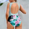 Swim Wear Summer Sexy Floral One-Piece Swimsuits Closed Fa Swimwear Push Up Women's Swim Wear Body Bathing Suit Beach Pool Bather 2022 AA230529