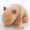 Simulação de 17cm Brown Capybara Plush Toys Fluffy Lovely Capybara Doll Soft Byled Animal Toy Peluche Presente de Natal para crianças meninas