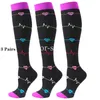 Sports Socks Compressão 20-30mmHg Edema Diabetes varizes veias que dirigem homens Mulheres Knee High Sockings