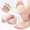 Femmes chaussettes 2/4 pièces coussinets avant-pied talons hauts demi semelles soulagement de la douleur soins des pieds Massage respirant cinq orteils coussin de chaussure