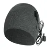 Czapki zewnętrzne zimowe elektryczne czapki mężczyźni mężczyźni kobiety USB Ograniczenia ogrzewania na zewnątrz Sport Hat Hat Hat Cylling Turin WITRPOOF SKI CAP 230526