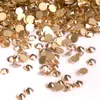 2058NoHF SS30 Golden Shadow Nail Gems Crystal Flatbacks Strass Non Hot Fix Gold Rhinestones For Shoes