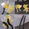 Hairpins Osmanthus Rabbit Sandalwood Women Girls Hair Sticks Chopstick Shaped Hair Clips Pins Retro Hair Jewelry Accessories