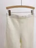 Pantaloni da due pezzi da donna Donne White Elegant Magile a due pezzi set vintage 2023 Primavera Tweed Cardigan Coat con pantaloni con pantaloni