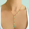 Chaînes Bohême Collier Perles Bijoux Femmes Y Pendentif Sur Le Cou Ras Du Cou Or Argent Couleur Collier Long Boho Plage