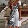 Casual Dresses Summer For Women 2023 Sleeveless Suspender Floral Print Formal Occasion Woman Clothing