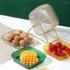 Assiettes PET résistant aux chutes Transparent fruits Snack plateau Table à manger stockage des ordures maison cuisine accessoires plat