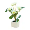 Fiori decorativi Realistico Riutilizzabile Tavolo Decorazione Simulazione Vaso Fiore Top Decor Pianta in vaso per ufficio