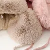 Boinas de inverno tick tick externo flapa de ouvido quente em lã malha de esqui de neve lã de lã Bomber women women USANKA FAUX FUR POMPOM