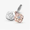 Charms 925 Sterling Sier Rose Gold Pink Swirl Heart Solitaire Clip Charm Beads For Original Pandora Bracelet Diy Jewelry Women Drop Dhfnr