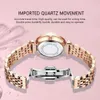 POEDAGAR Dames luxe sieradenontwerp Rose Gold Steel Quartz Polsband Waterdicht Zwitsers Zwitserse merk Women G230529