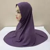 民族衣類イスラム教徒のイスラム教徒プレーンジャージーヒジャーブインスタントヘッドスカーフターバンハット女性アミラキャップショールズアラブのヘッドウェア10代の女の子