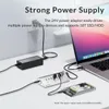 Hubs orico алюминий 10 Гбит / с USB 3.2 Hub SuperSpeed Powered Pd60W Тип зарядного устройства тип C Splitter с питанием для аксессуаров для Macbook ПК