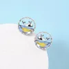 Stud Earrings Elegant Woman S925 Sterling Silver Whale Female Korean Simple Niche Design Sense Light Luxury Fashion Temperament