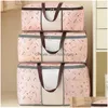 Sacs De Rangement Couette Non Tissé Sac Pliable Vêtements Couverture Chandail Organisateur M / L / XL Titulaire Drop Delivery Maison Jardin Housekee Organiza Dhn3S