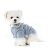 Vêtements pour chiens Automne Hiver Pull chaud Plaid Pet Jumper Coat Fannel Inside Teddy Poodle Small Fake Twopiec Xs S M L Xl Drop Delivery Dhow2