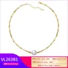 チェーンZhukou Pearl Necklace for Women Zircon Cone Charms Pendant手作り2023トレンドブラスジュエリー卸売VL263