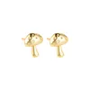 Boucles d'oreilles à tige romantique en argent sterling 925 champignon pour femmes mode gothique bijoux exquis