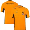 camisetas masculinas do FW23 McLaren Sports 2023 Fãs de camisetas Norris Lando-shirt Novo Piastri Tops Oscar Oversize Surveve Sleeve Driver de time ao ar livre Racing