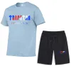 Trapstar Shortset Tshirt Sportswear Projektant mody męski dres letnia koszula 2023 Drukuj dwuczęściowy marka męskiej tee bawełniana krótka