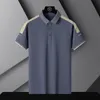 Męskie koszule w stylu Korea Solid 2023 Masna moda koszule polo z krótkim rękawa