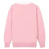 522 L 2023 pulls d'été femmes Cardigan pull bleu rose rayé col rond manches longues marque même Style femmes mingmo