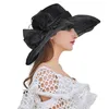 Chapeaux à bord large printemps d'été Mesh Sun Sun Visor Cap Cap Tempérament de fleur Robe de mariée Bridal Tea Party Femme Femme