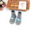 First Walkers 2023 Autumn Toddler Baby Sock Shoes Infant Cartoon Animals Non-Slip Rubber Elastic Socks