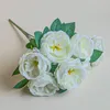 装飾的な花人工花オースティンペーニーブーケシルクフェイクシミュレーションピオニーウェディングフローラルホームリビングルーム装飾植物