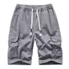 Sommar Nya män Workwear 5/4 Middle Pants Loose Stora Multi Pocket Sports Casual Men's Shorts